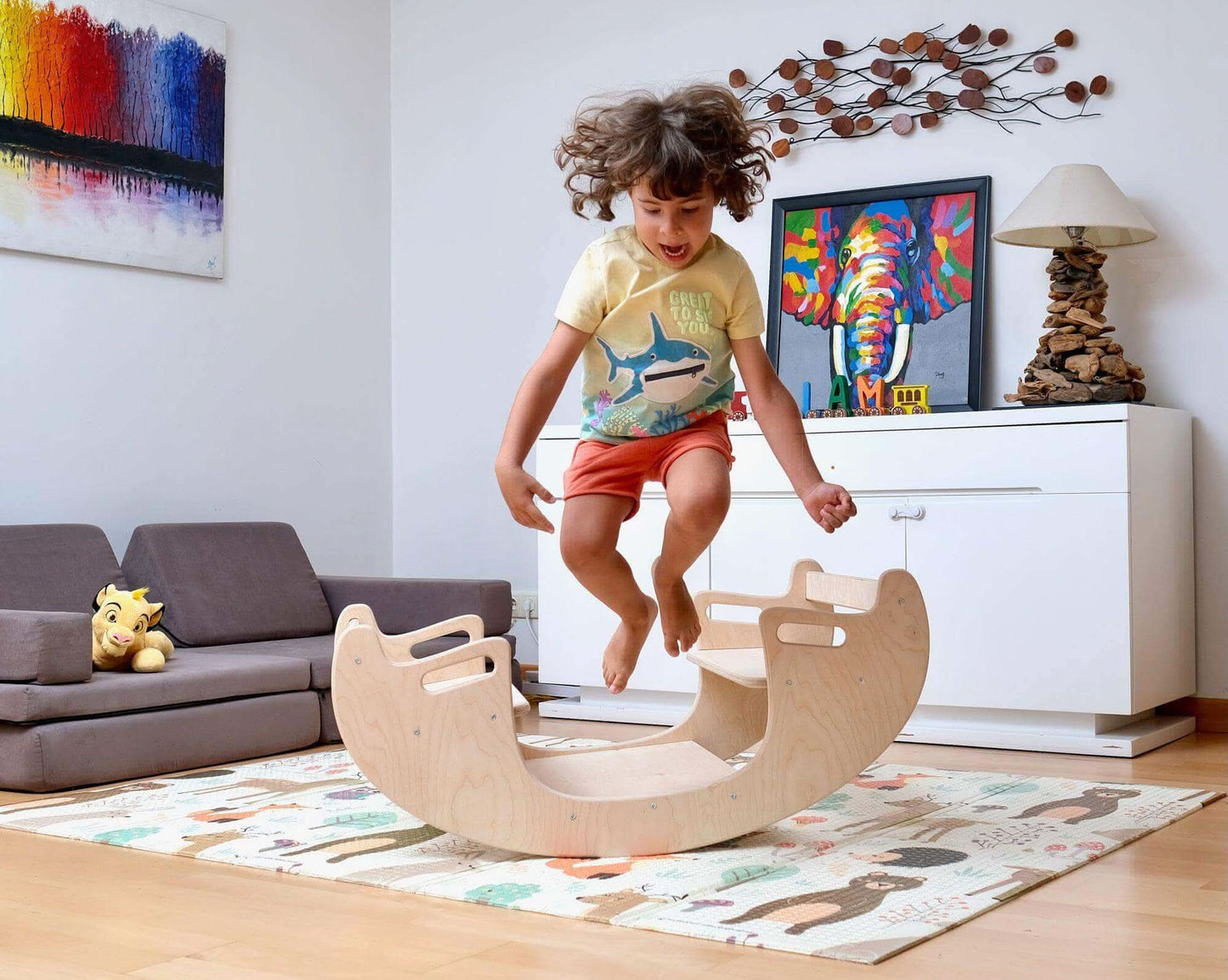 Engineer’s Wooden Balance Rocker & Table