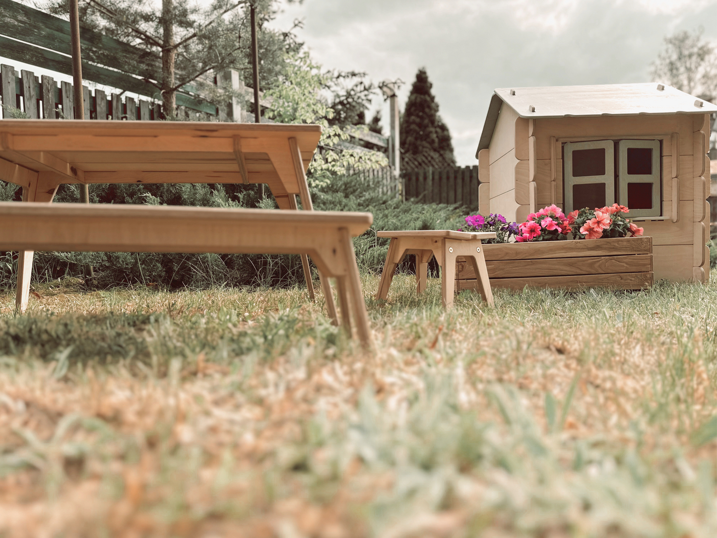 Explorer's Chalet-Style Wooden Playhouse