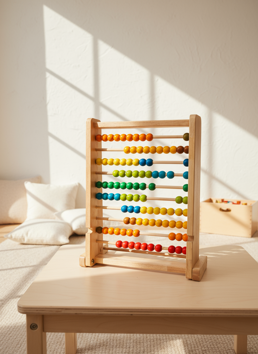 Mathematician’s Wooden Bead Abacus
