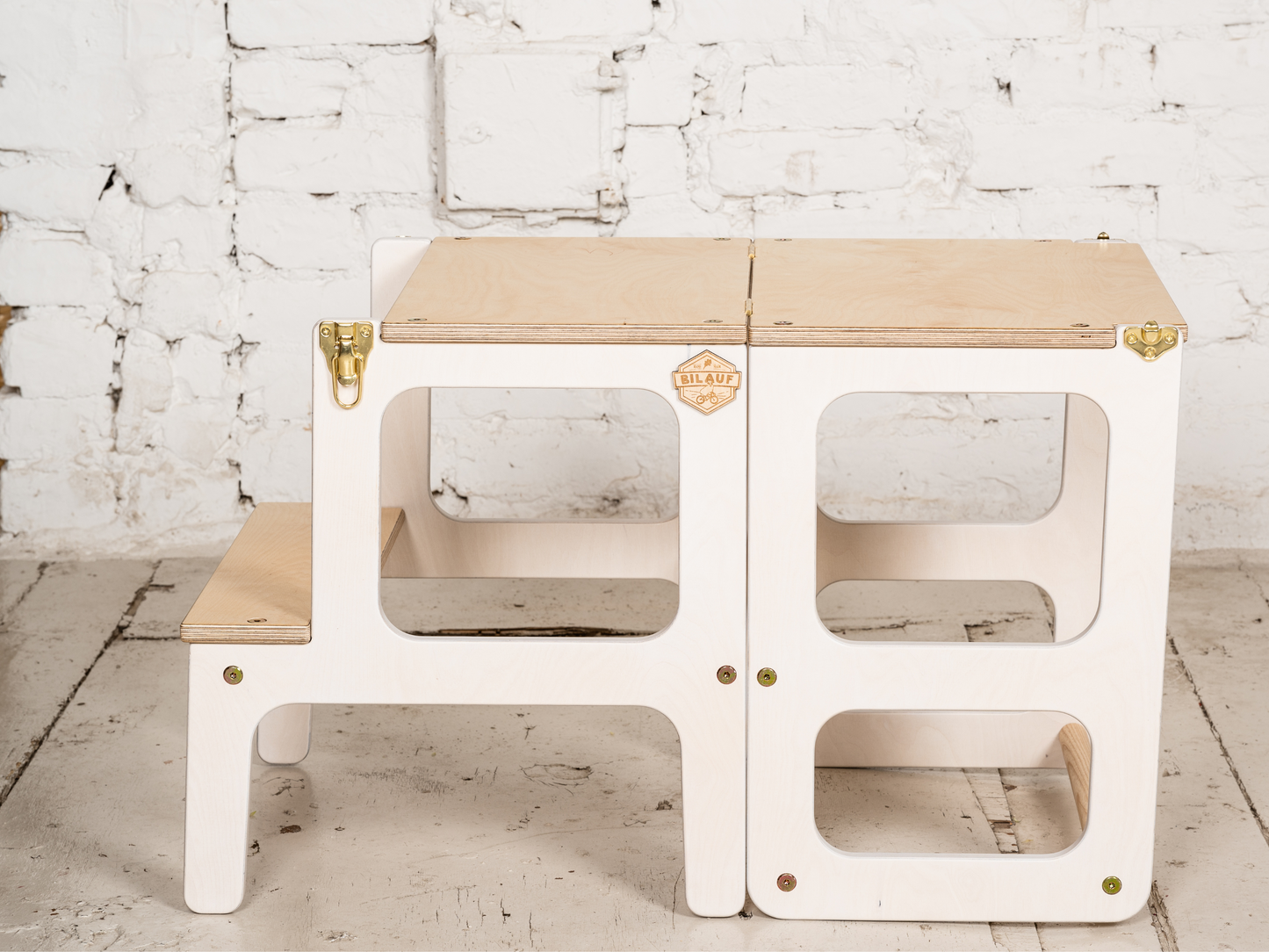 Architect's Learning Tower & Table - White Edition