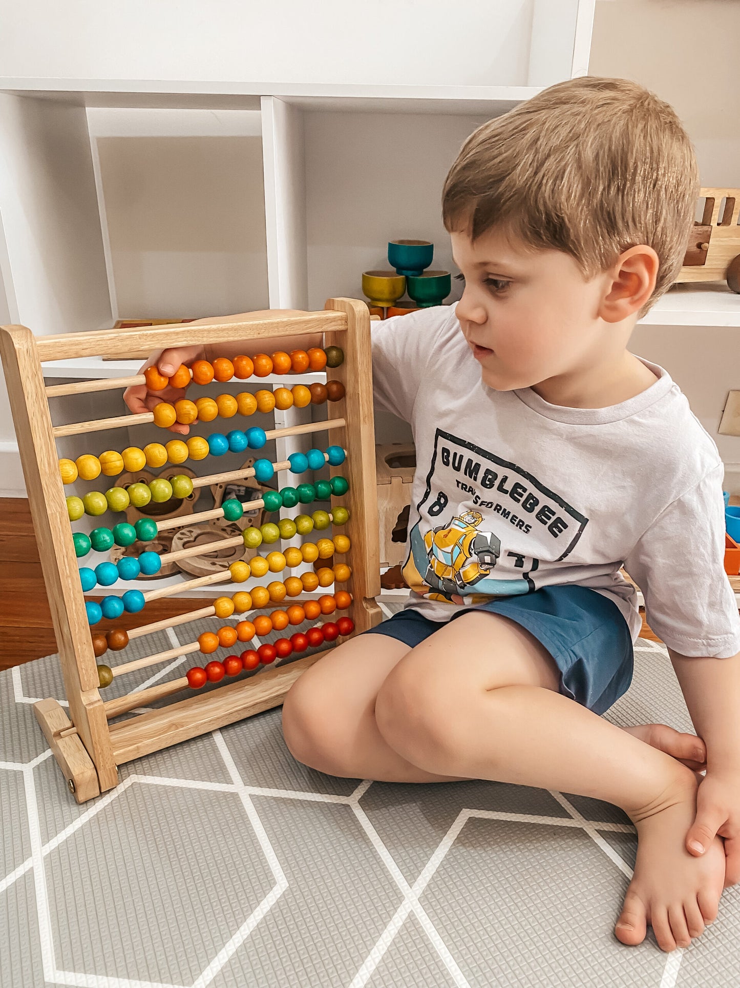 Mathematician’s Wooden Bead Abacus