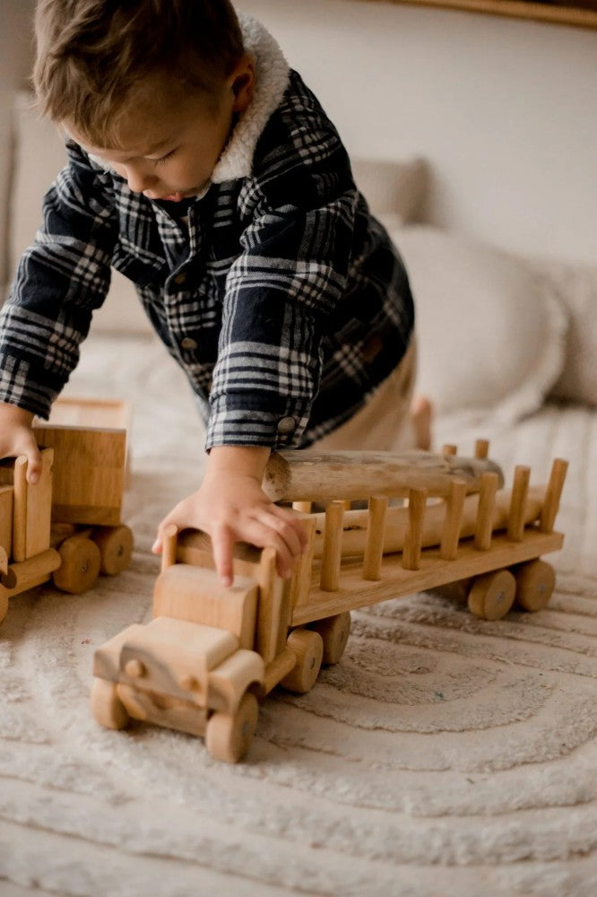 Engineer’s Wooden Log Truck