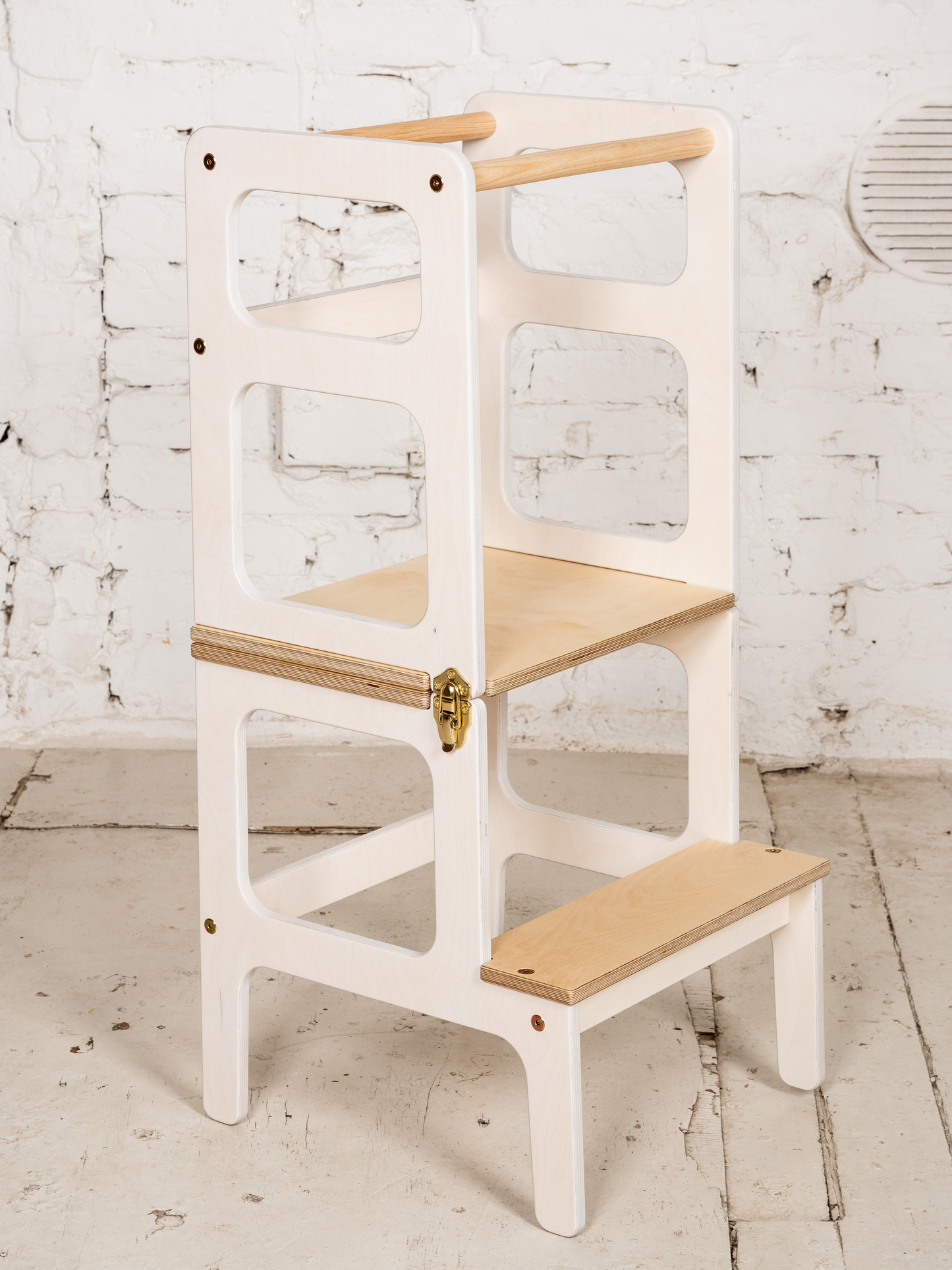 Architect's Learning Tower & Table - White Edition