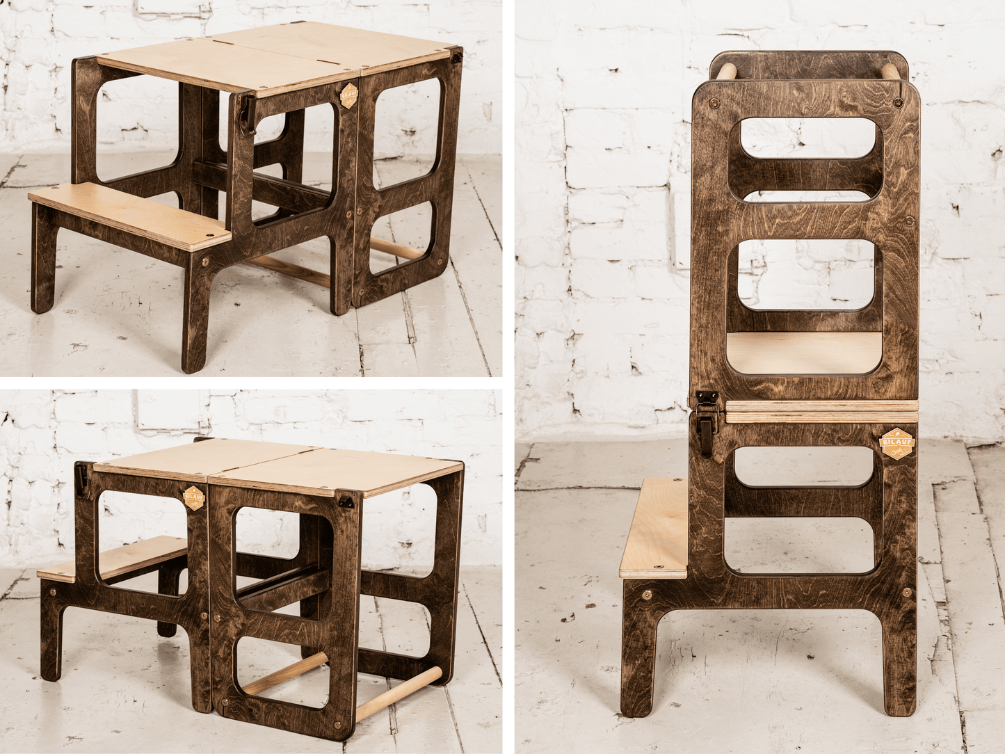 Architect's Learning Tower & Table - Brown Edition