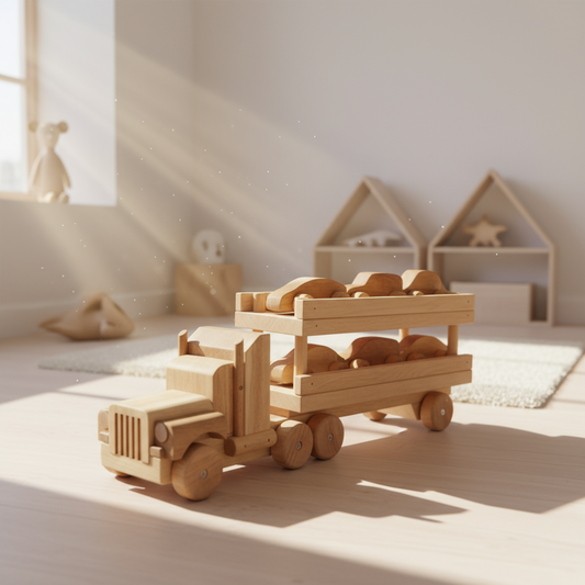 Engineer’s Wooden Car Transport Truck