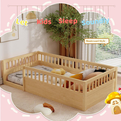 Dreamer’s Twin Wooden Floor Bed