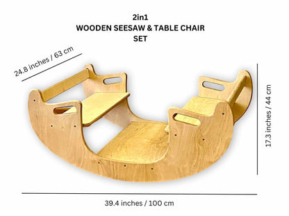 Engineer’s Wooden Balance Rocker & Table