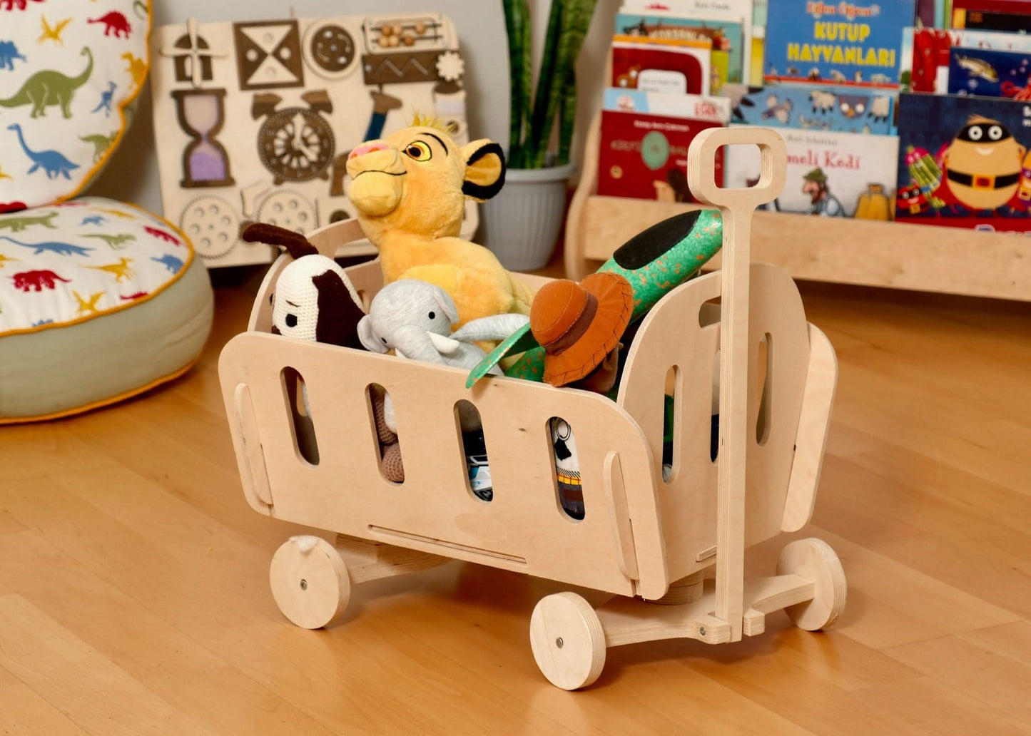 Architect’s Wooden Toy Storage Wagon