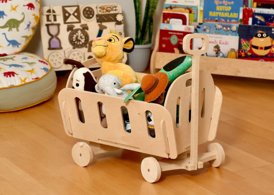 Architect’s Wooden Toy Storage Wagon