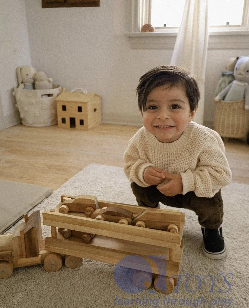 Engineer’s Wooden Car Transport Truck