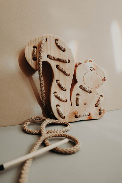 Naturalist's Squirrel Lacing Toy