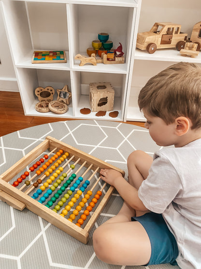 Mathematician’s Wooden Bead Abacus